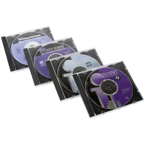 ⁨Box na 1 szt. CD, przezroczysty, czarny tray, 10,4 mm, 200-pack, cena za 1 sztukę⁩ w sklepie Wasserman.eu