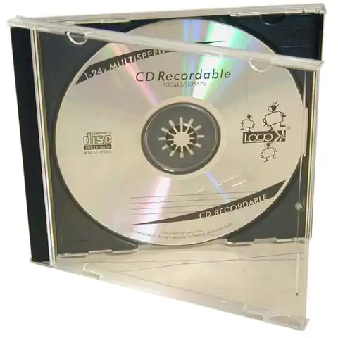⁨Box na 1 szt. CD, przezroczysty, czarny tray, Logo, 10,4 mm, 2-pack⁩ w sklepie Wasserman.eu