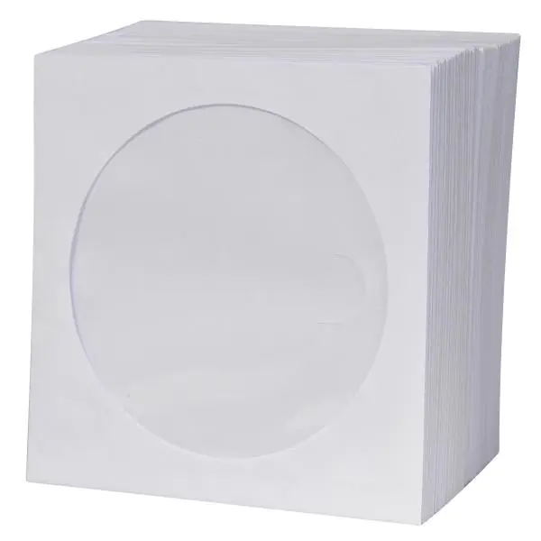 ⁨Envelope for 1 pc. CD, paper, white, with window, Logo, 100-pack⁩ at Wasserman.eu