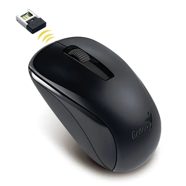 ⁨Genius Mouse NX-7005, 1200DPI, 2.4 [GHz], optical, 3 kl., wireless USB, black, AA⁩ at Wasserman.eu