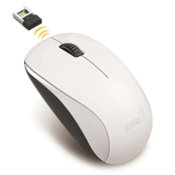 ⁨Genius Mouse NX-7000, 1200DPI, 2.4 [GHz], optical, 3 kl., wireless USB, white, AA⁩ at Wasserman.eu