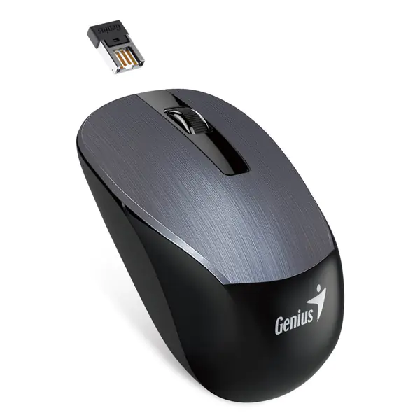 ⁨Genius Mouse NX-7015, 1600DPI, 2.4 [GHz], optical, 3 kl., wireless USB, gray, AA⁩ at Wasserman.eu