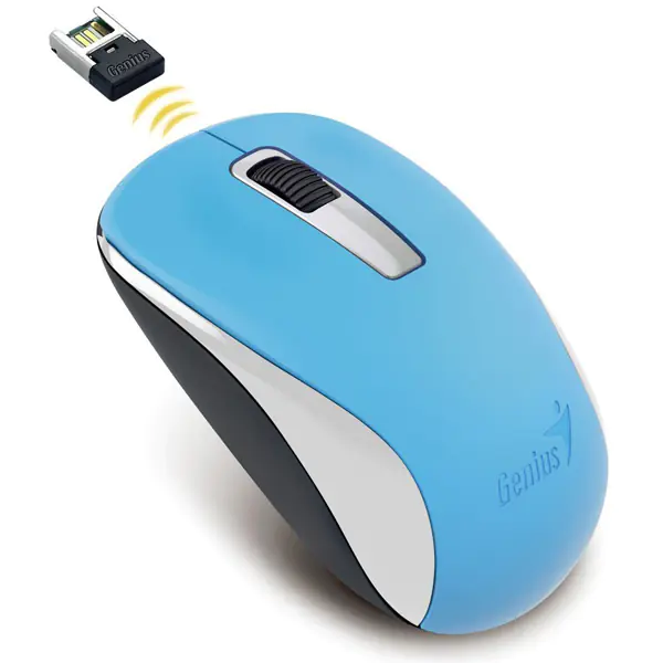 ⁨Genius Mouse NX-7005, 1200DPI, 2.4 GHz, optical, 3 kl., wireless USB, blue, AA⁩ at Wasserman.eu