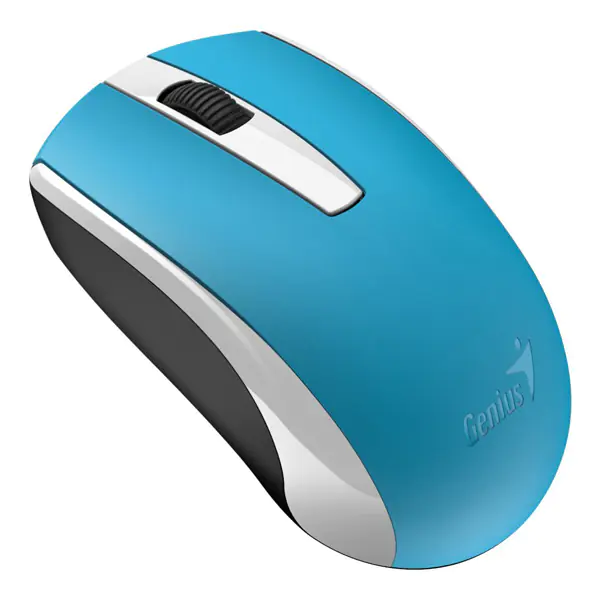 ⁨Genius Mouse Eco-8100, 1600DPI, 2.4 [GHz], optical, 3 kl., wireless USB, blue, built-in rechargeable battery⁩ at Wasserman.eu