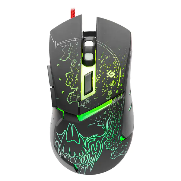 ⁨Defender Alfa GM-703L Mouse, 3200DPI, optical, 6kl., wired USB, black, gaming, backlit⁩ at Wasserman.eu