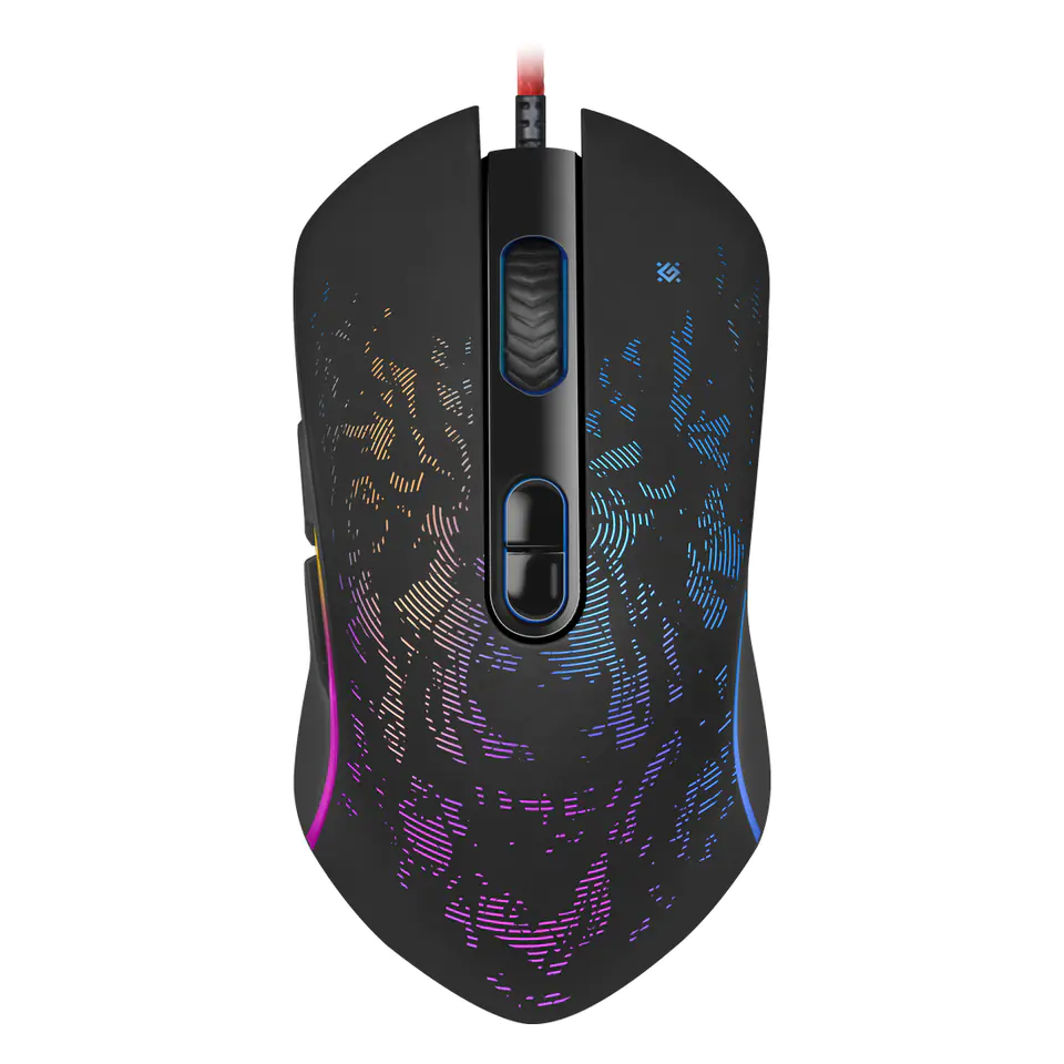 ⁨Defender Witcher Mouse GM-990, 3200DPI, optical, 7 kl., wired USB, black, gaming, RGB⁩ at Wasserman.eu