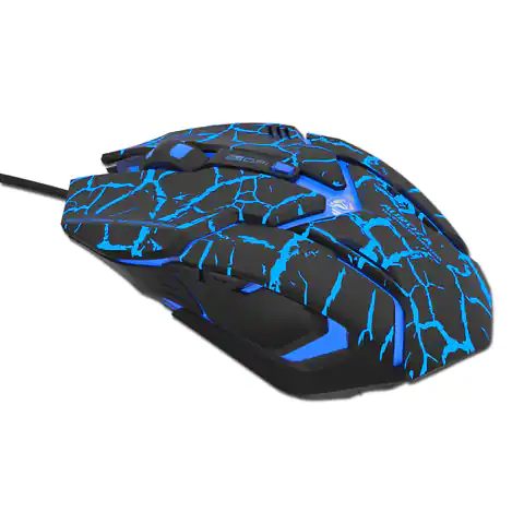 ⁨Mysz przewodowa USB, E-blue Auroza Gaming, czarna, optyczna, 4000DPI⁩ w sklepie Wasserman.eu