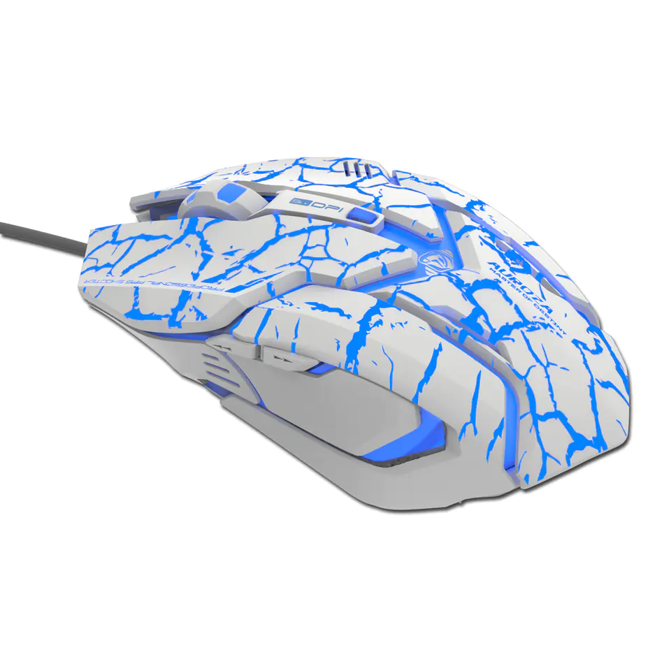 ⁨Mysz przewodowa, E-blue Auroza Gaming, biała, optyczna, 4000DPI⁩ w sklepie Wasserman.eu