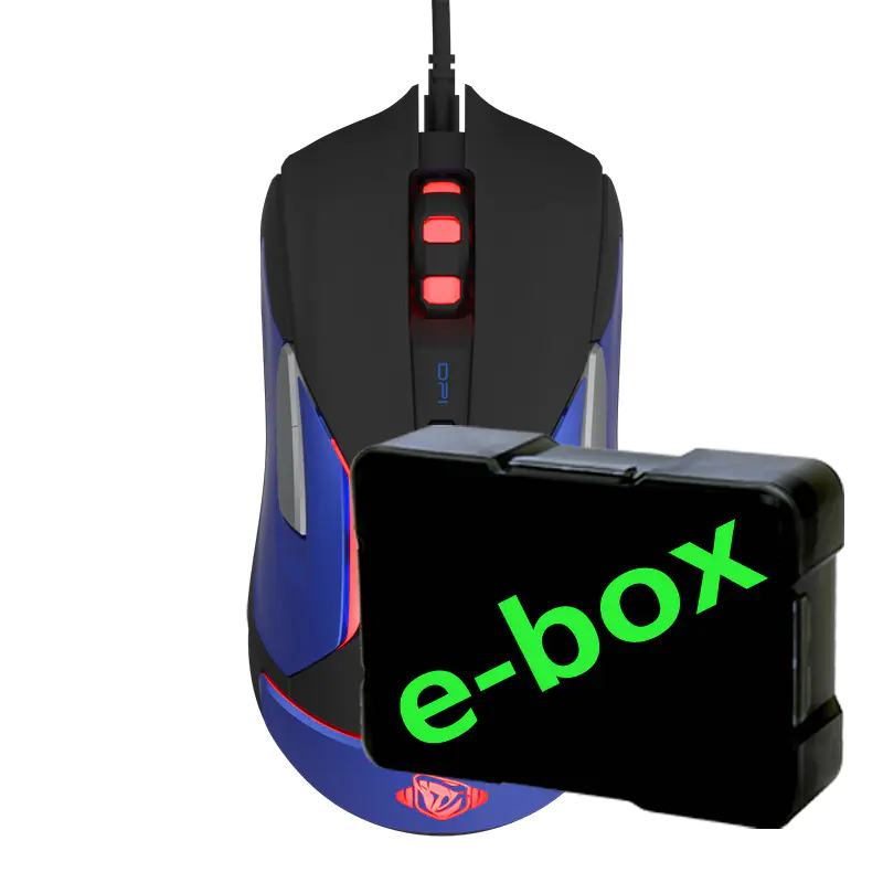 ⁨Mysz przewodowa USB, E-blue Auroza Gaming V2, czarna, optyczna, 5000DPI, e-box⁩ w sklepie Wasserman.eu