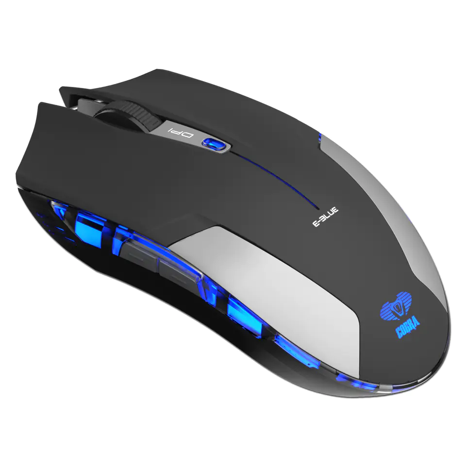 ⁨Mysz bezprzewodowa, E-blue Cobra Jr., czarna, optyczna, 1750DPI⁩ w sklepie Wasserman.eu