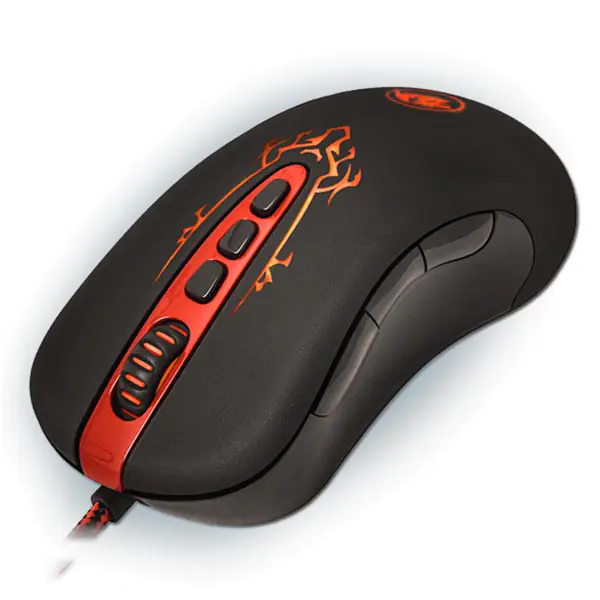 ⁨Redragon Origin Mysz przewodowa USB, czarno-czerwona, 4000DPI⁩ w sklepie Wasserman.eu