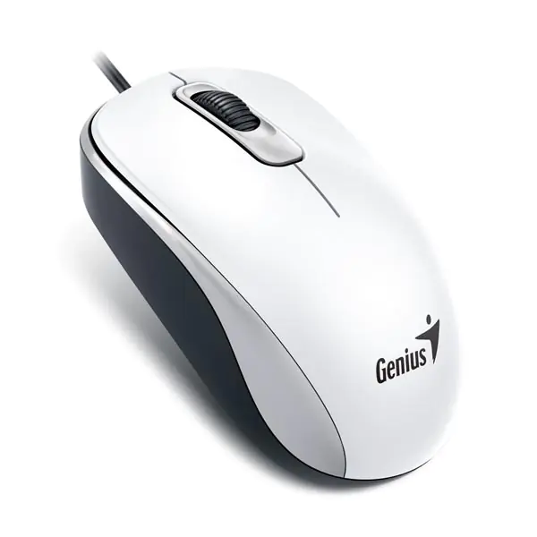 ⁨Genius DX-110 Mouse, 1000DPI, Optical, 3 Kl., USB Wired, White⁩ at Wasserman.eu