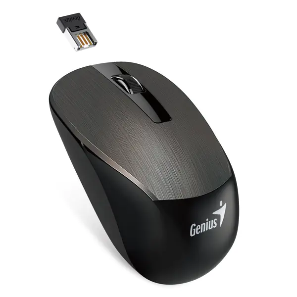 ⁨Genius Mouse NX-7015, 1600DPI, 2.4 GHz, optical, 3 fps, wireless, chocolate, 1 pc AA, Blue-eye sensor⁩ at Wasserman.eu