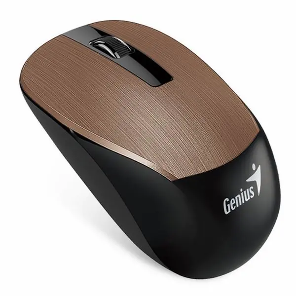 ⁨Genius Mouse NX-7015, 1600DPI, 2.4 GHz, optical, 3 fps, wireless, copper, 1 pc AA, Blue-eye sensor⁩ at Wasserman.eu