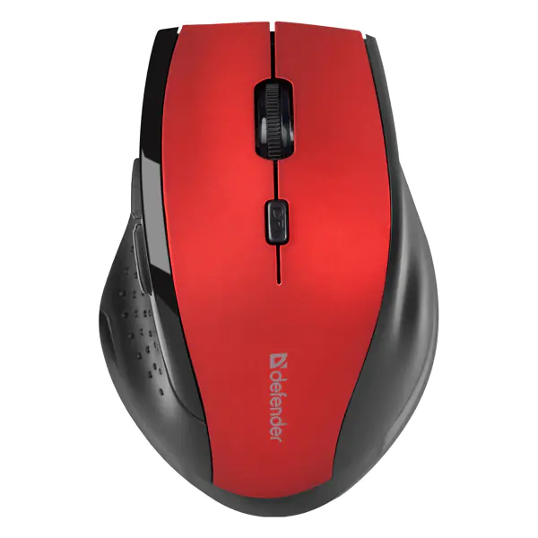 ⁨Mysz bezprzewodowa, Defender Accura MM-365, czarno-czerwona, optyczna, 1600DPI⁩ w sklepie Wasserman.eu