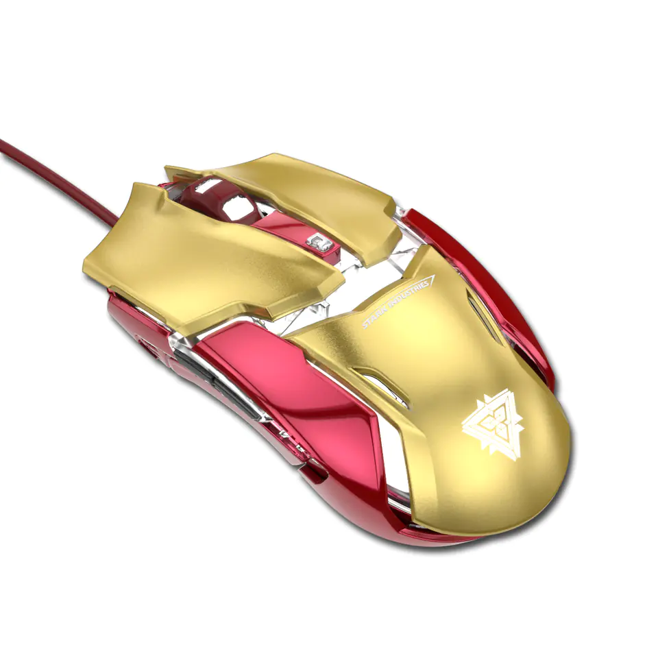 ⁨E-blue Mouse IRON MAN ARMOR EMS610, 4000DPI, optical, 6 kl., wired USB, gold⁩ at Wasserman.eu