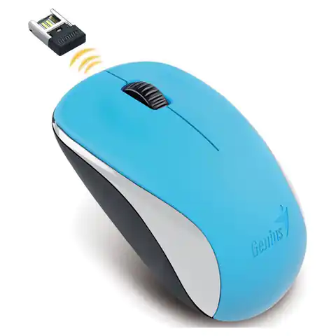⁨Mysz bezprzewodowa, Genius NX-7000, niebieska, optyczna, 1200DPI⁩ w sklepie Wasserman.eu