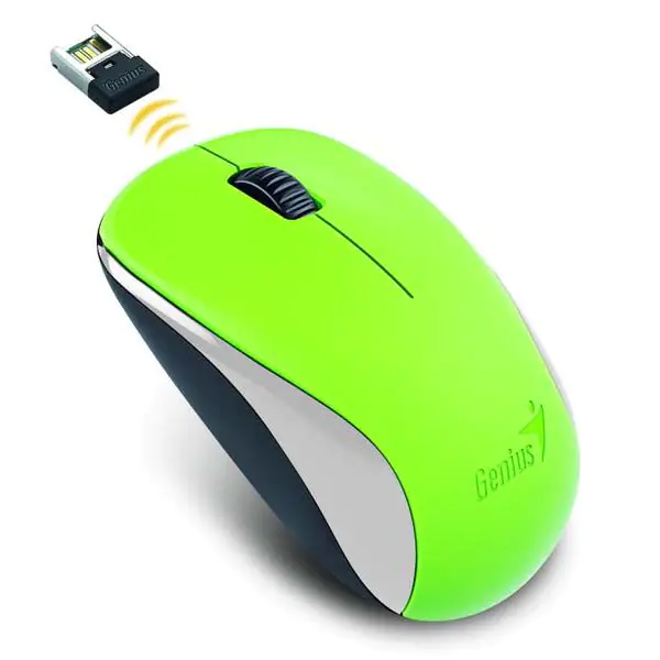 ⁨Genius Mouse NX-7000, 1200DPI, 2.4 GHz, optical, 3 fps, wireless, green, Blue-Eye sensor⁩ at Wasserman.eu