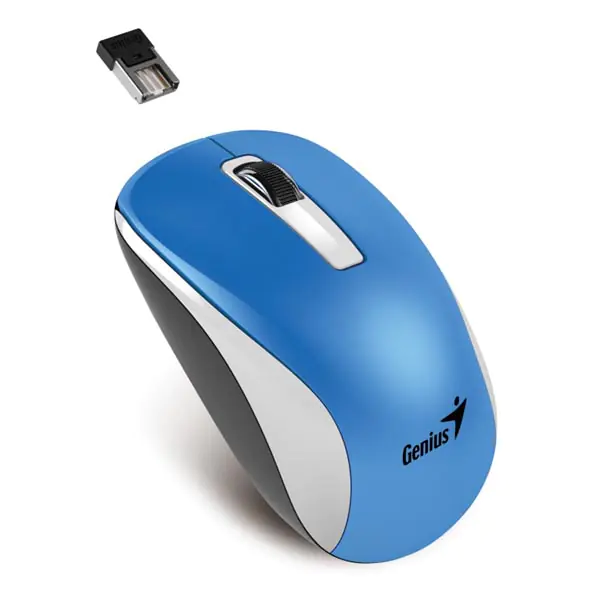 ⁨Genius Mouse NX-7010, 1200DPI, 2.4 GHz, optical, 3 kl., wireless, blue, universal⁩ at Wasserman.eu