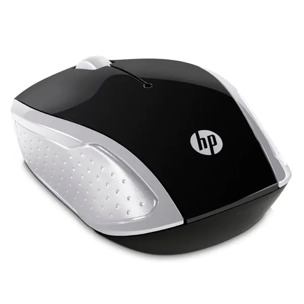 ⁨HP Mysz 200 Pike Silver, 1000DPI, 2.4 [GHz], optyczna, 3kl., bezprzewodowa, srebrna, 2 szt AAA, MacOS X 10.x,Google Chrome OS, MS⁩ w sklepie Wasserman.eu