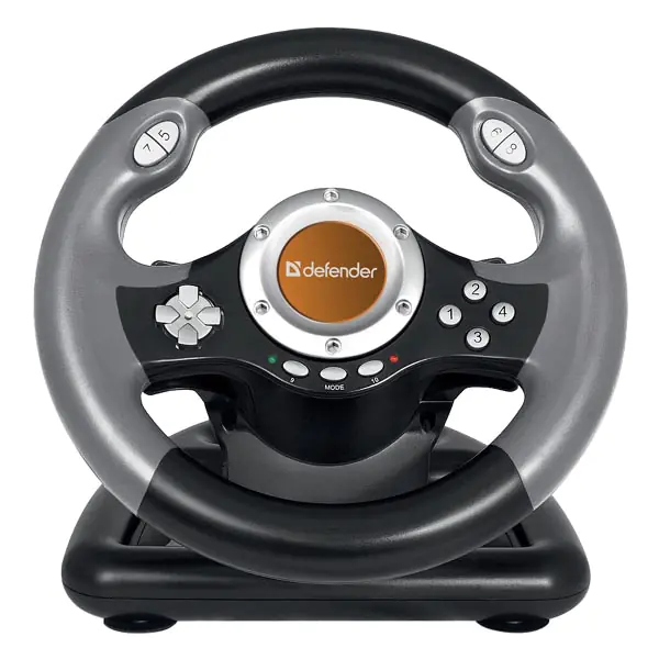 ⁨Steering wheel Defender CHALLENGE MINI LE, USB, red-black, with pedals, Windows 98/2000 / ME / XP / VISTA / 7⁩ at Wasserman.eu