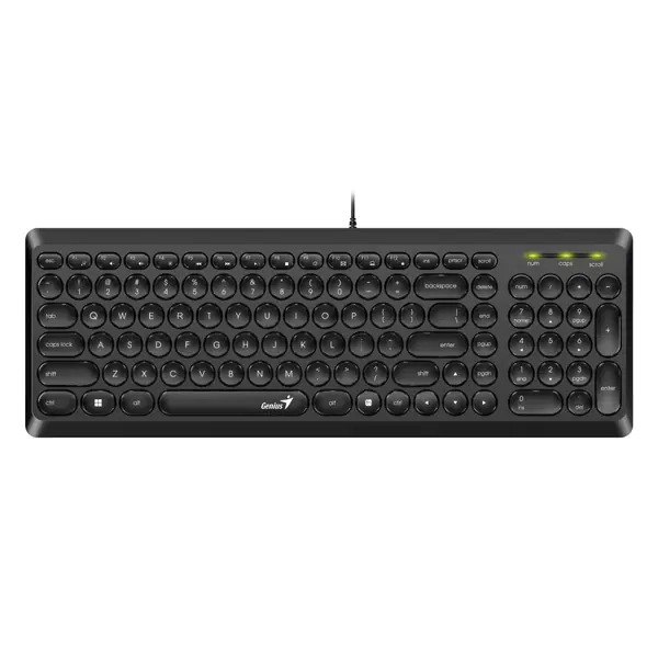 ⁨Genius Slimstar Q200, keyboard CZ/SK, classic, quiet kind of wired (USB), black, no⁩ at Wasserman.eu