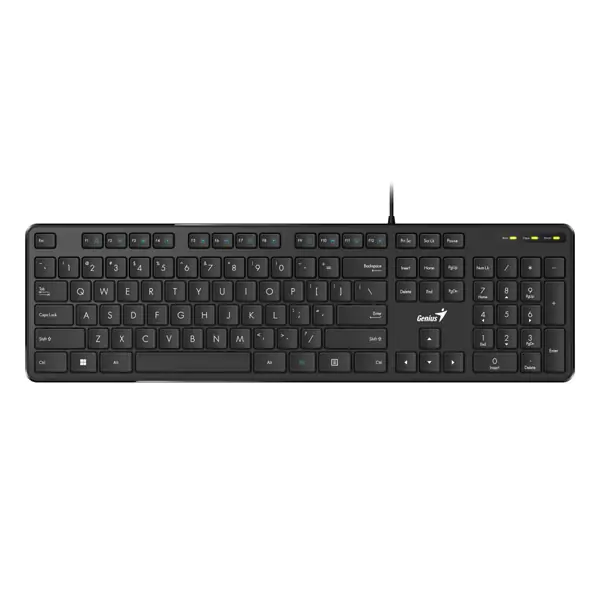 ⁨Genius Slimstar M200, klawiatura CZ/SK, klasyczna, cicha rodzaj przewodowa (USB), czarna, nie⁩ w sklepie Wasserman.eu
