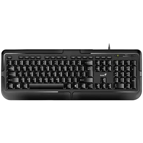 ⁨Genius KB-118, keyboard CZ/SK, classic, waterproof wired (PS/2), black⁩ at Wasserman.eu