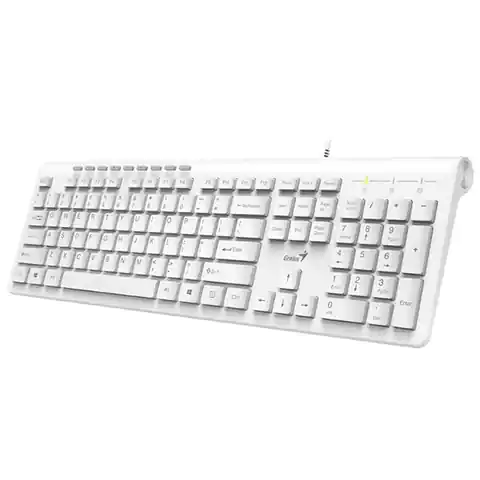 ⁨Genius Slimstar 230, keyboard CZ/SK, classic wired (USB), white⁩ at Wasserman.eu