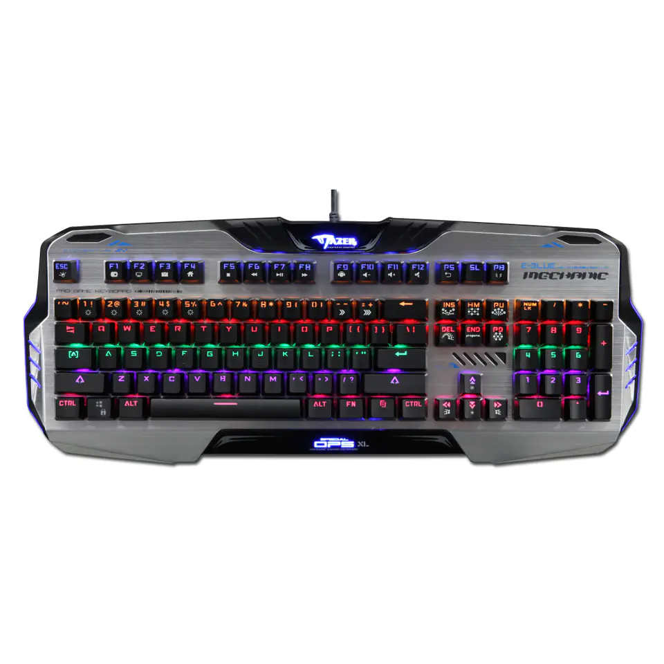 ⁨E-BLUE Mazer Mechanical 729 Gaming Keyboard, Black, Wired (USB), US, mechanical, backlit, blue switches⁩ at Wasserman.eu