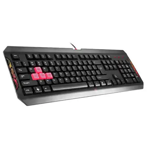 ⁨A4Tech Bloody Q100, CZ keyboard, gaming, LED with 5th degree adjustable wired type (USB), black⁩ at Wasserman.eu