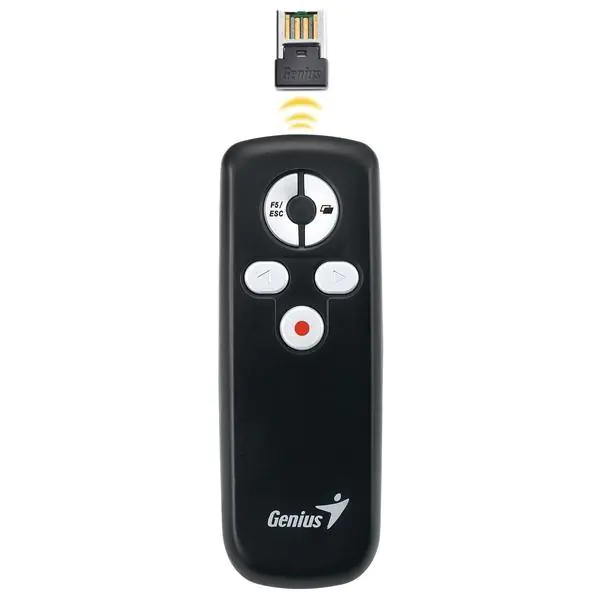 ⁨Prezenter 2.4Ghz, media pointer, USB, plug & play, czarny⁩ w sklepie Wasserman.eu