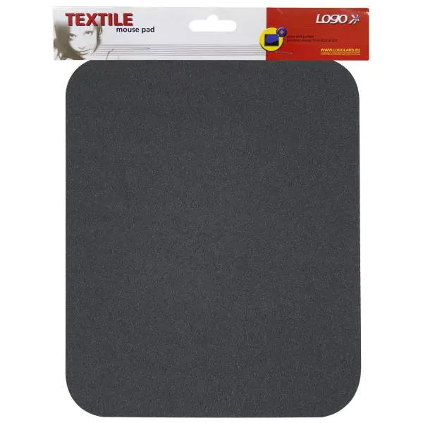 ⁨Mouse pad, soft, black, 24x22x0,3 cm, Logo⁩ at Wasserman.eu