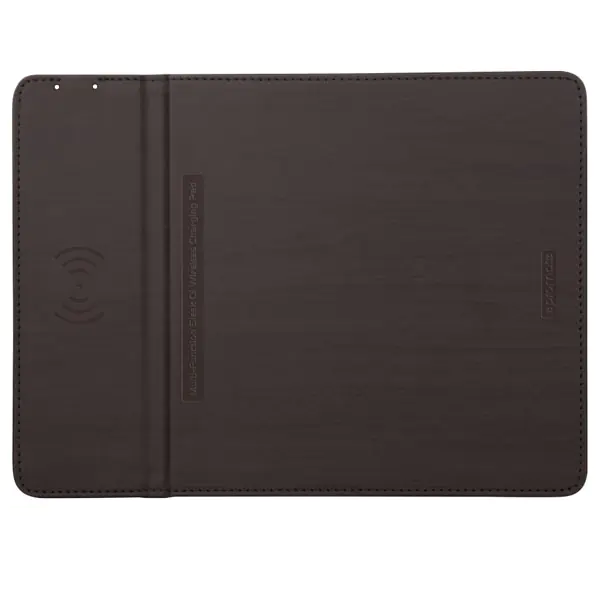 ⁨Mouse pad, auraPad-2, Non-slip, brown, 23x25 cm, 2.5 mm, Promate, with induction charger⁩ at Wasserman.eu