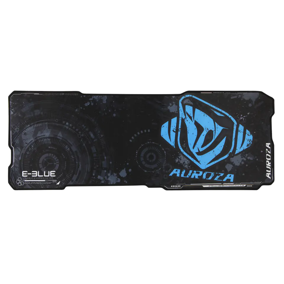 ⁨Mouse pad, Auroza XL, for playing, black-blue, 80x30 cm, 3 mm, E-blue⁩ at Wasserman.eu