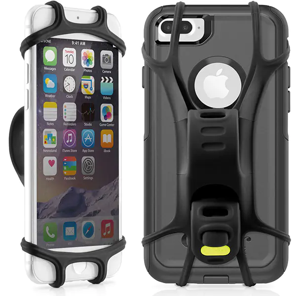 ⁨Uchwyt telefonu komórkowego Bone Bike Tie X, na rower, regulowany rozmiar, czarny, 4-6", silikon, mocowany do kierownicy, czarna⁩ w sklepie Wasserman.eu