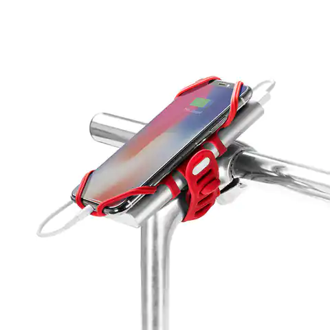 ⁨Bone Bike Tie 3 Pro Pack Phone & Powerbank Holder, Bike, Adjustable Size, Red, 4-6.5", Silicone, Kiero⁩ at Wasserman.eu
