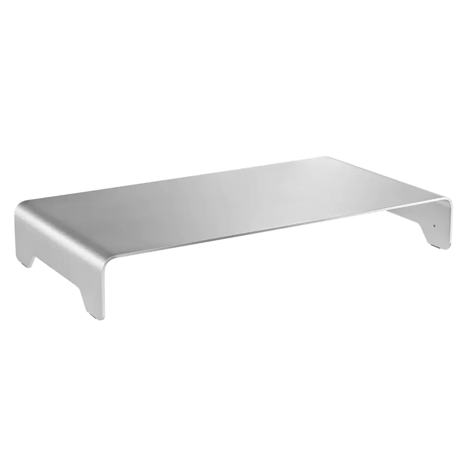 ⁨Monitor stand, modern minimalist design, silver, aluminium, 10 kg load capacity, Powerton, ergo⁩ at Wasserman.eu