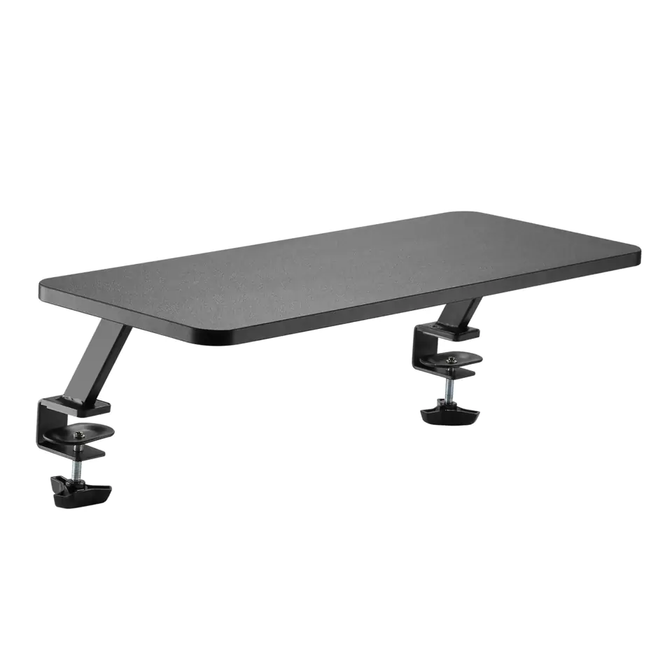 ⁨Monitor stand, desk mount, black, metal / mdf, 20 kg load capacity, Powerton, ergo⁩ at Wasserman.eu