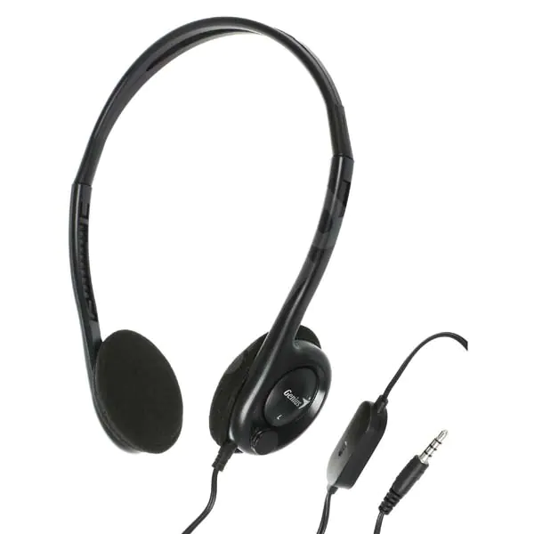 ⁨Genius HS-200C, słuchawki z mikrofonem, przewodowa, czarna, 3.5 mm jack⁩ w sklepie Wasserman.eu