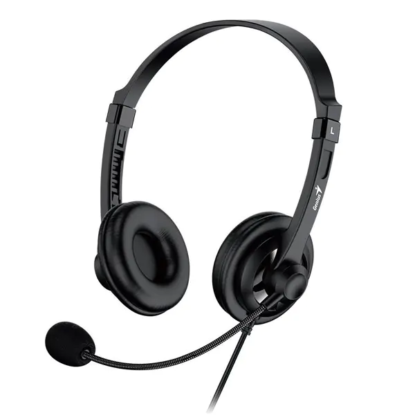 ⁨Genius HS-230U, Headphone with Mic, Volume control, Black, 2.0, lockable, USB⁩ at Wasserman.eu