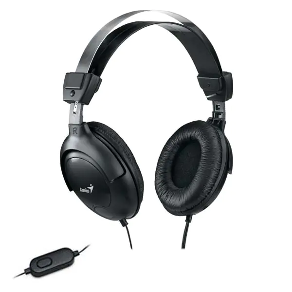 ⁨Genius HS-M505X, słuchawki z mikrofonem, przewodowa, czarna, 3.5 mm jack⁩ w sklepie Wasserman.eu