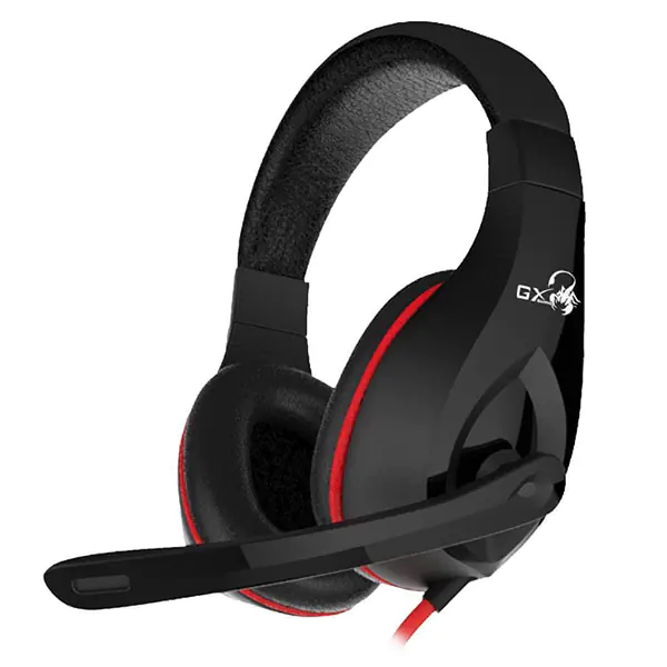 ⁨Genius HS-G560 GX LYCHAS, Gaming Headset, słuchawki z mikrofonem, regulacja głośności, czarno/czerwony, 2x 3.5 mm jack⁩ w sklepie Wasserman.eu