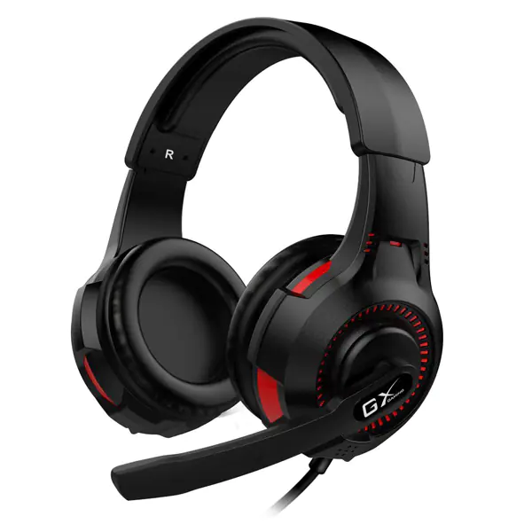 ⁨Genius HS-G600V, słuchawki z mikrofonem, przewodowa, czarna, 2.0, słuchawki, 40 mm przetworniki typ 2x 3.5 mm jack + USB⁩ w sklepie Wasserman.eu