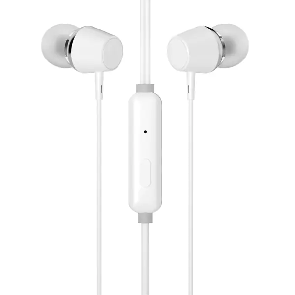 ⁨HP DHE-7000, słuchawki z mikrofonem, przewodowa, biała, 2.0, douszne typ 3.5 mm jack⁩ w sklepie Wasserman.eu