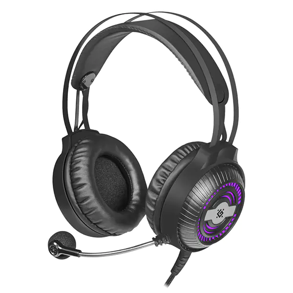 ⁨Defender Stellar, Gaming Headset, słuchawki z mikrofonem, regulacja głośności, czarna, 2.0, 50 mm przetworniki typ 2x 3.5 mm jack⁩ w sklepie Wasserman.eu