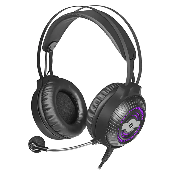 ⁨Defender Stellar Pro, Gaming Headset, słuchawki z mikrofonem, regulacja głośności, czarna, 7.1 (virtual), 50 mm przetworniki typ U⁩ w sklepie Wasserman.eu