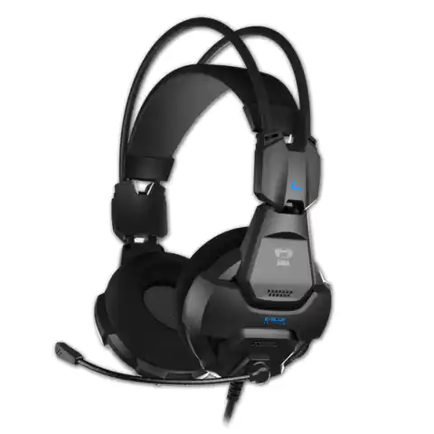 ⁨E-blue Cobra HS, Gaming Headset, słuchawki z mikrofonem, regulacja głośności, czarna, 2x 3.5 mm jack⁩ w sklepie Wasserman.eu