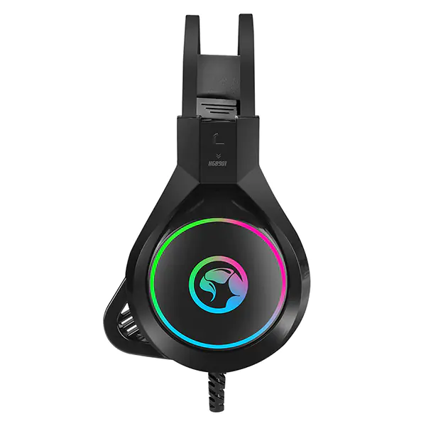 ⁨Marvo HG8901, słuchawki z mikrofonem, przewodowa, czarna, USB⁩ w sklepie Wasserman.eu