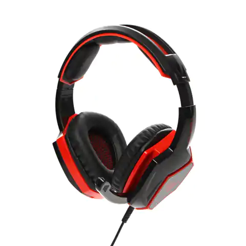 ⁨Red Fighter H2, Gaming Headset, headphones with microphone, volume control, black-red, 2x 3.5 mm jack⁩ at Wasserman.eu